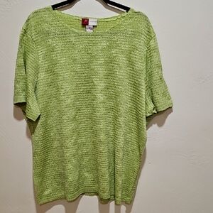 JM Collection Green Knit Top